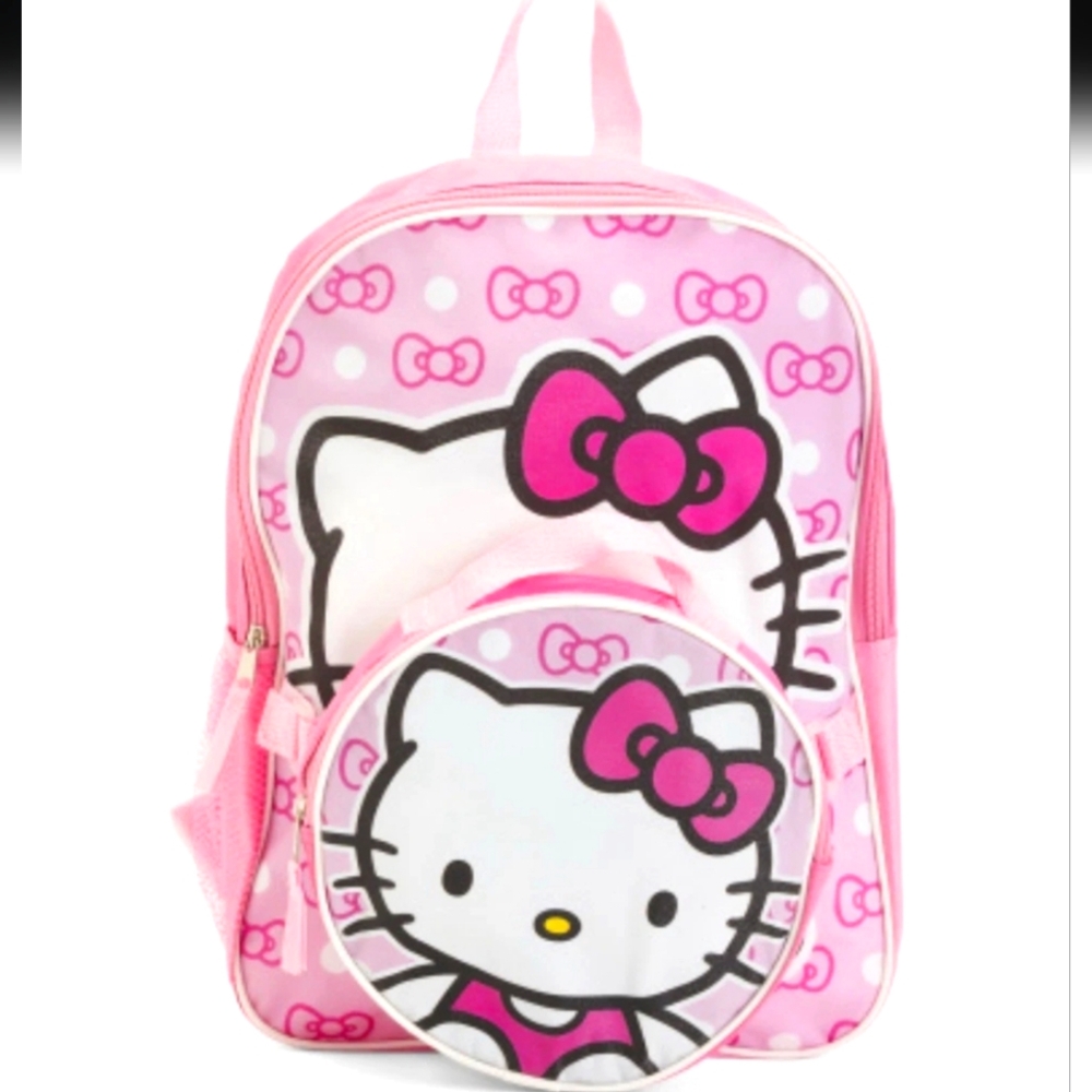 NWT Sanrio Hello Kitty Pink Backpack w/ Detachable Lunchbox